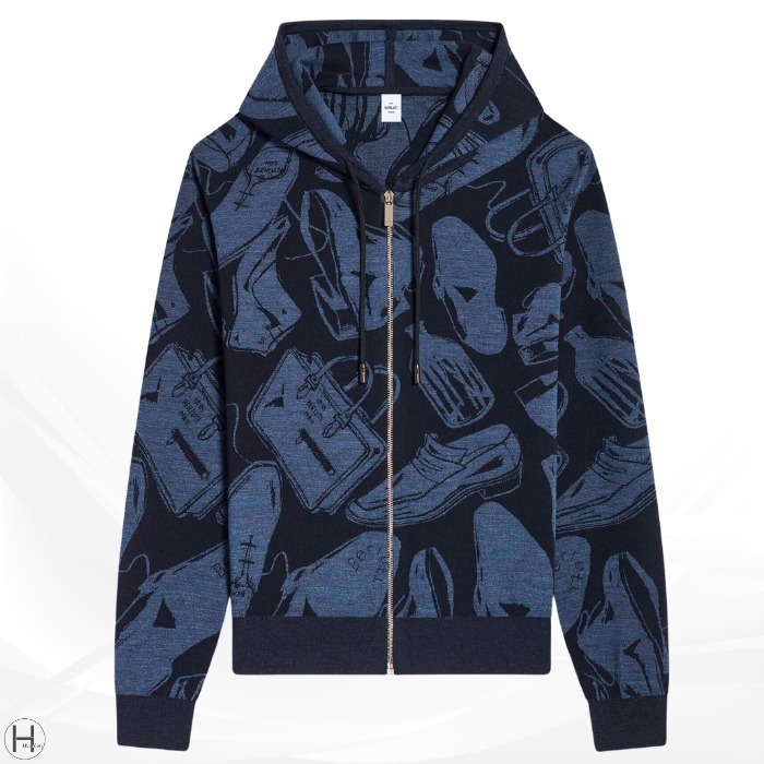 Berluti ジャカード ウール ジップアップ パーカー