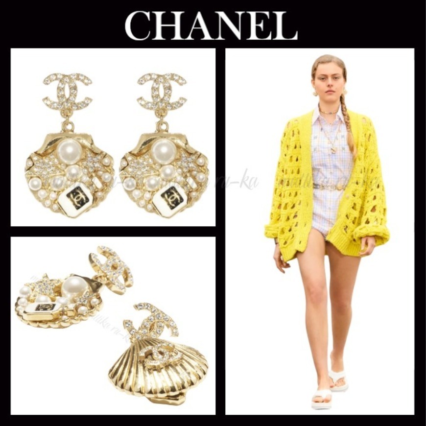 貝殻パールが煌びやか☆【CHANEL】 クリップオン イヤリング