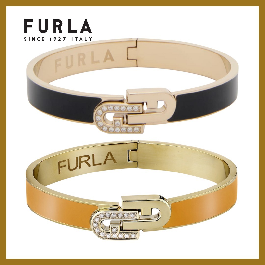 洗練美【FURLA】Furla Arch Double バングル ロゴ留め具*存在感
