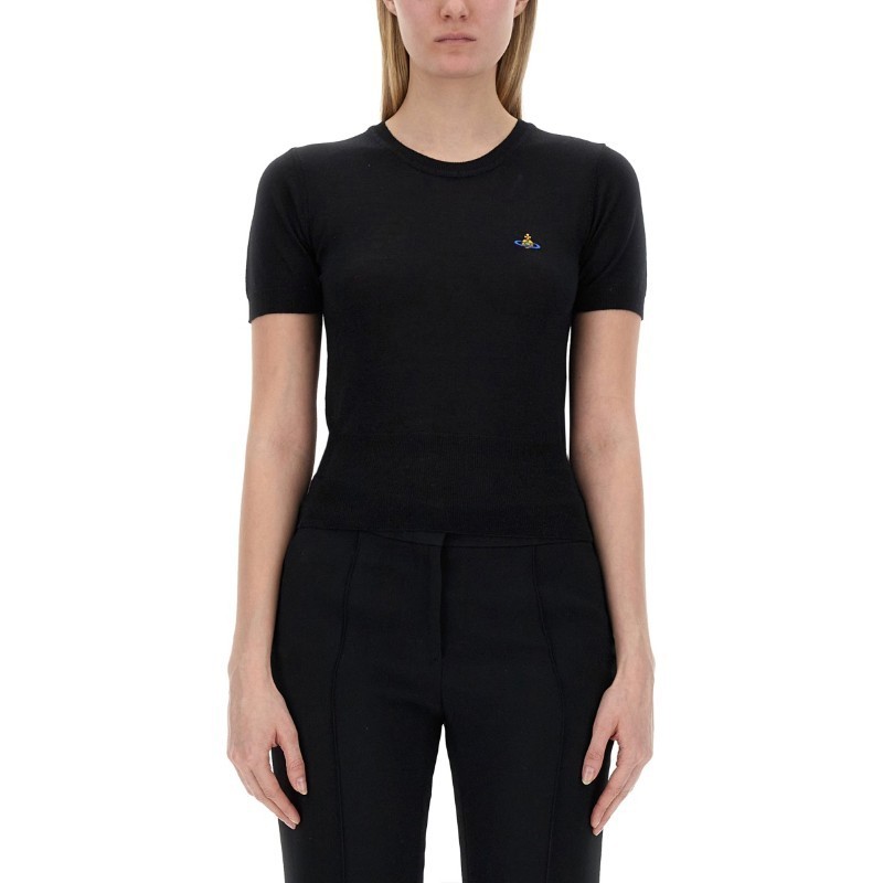 Tシャツ・カットソー Vivienne Westwood SS25 MAGLIA CON LOGO (1803002Q Y001AN402)