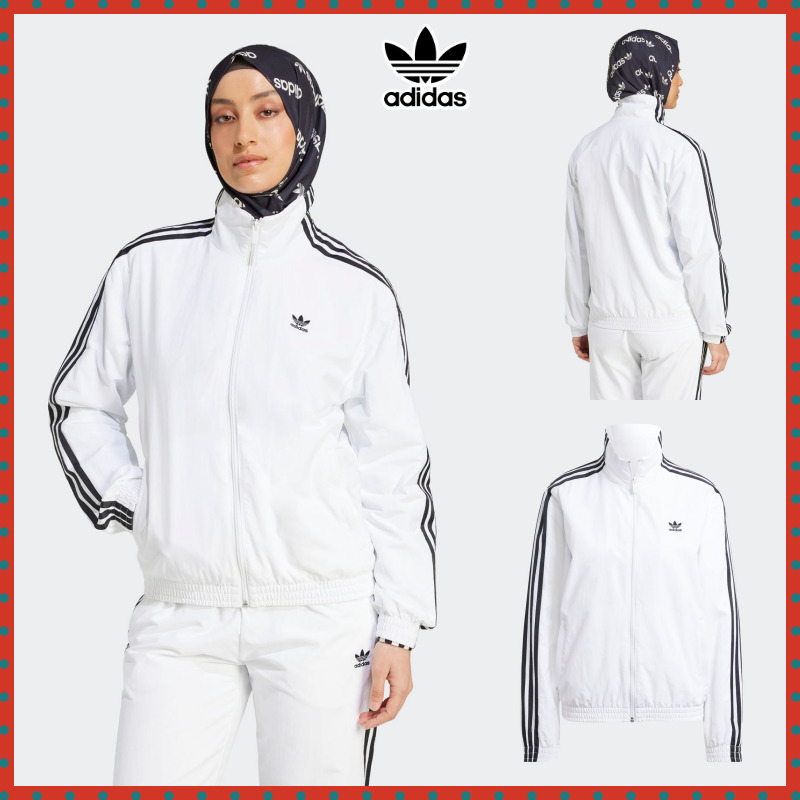 ジャケット adidas woven track top white