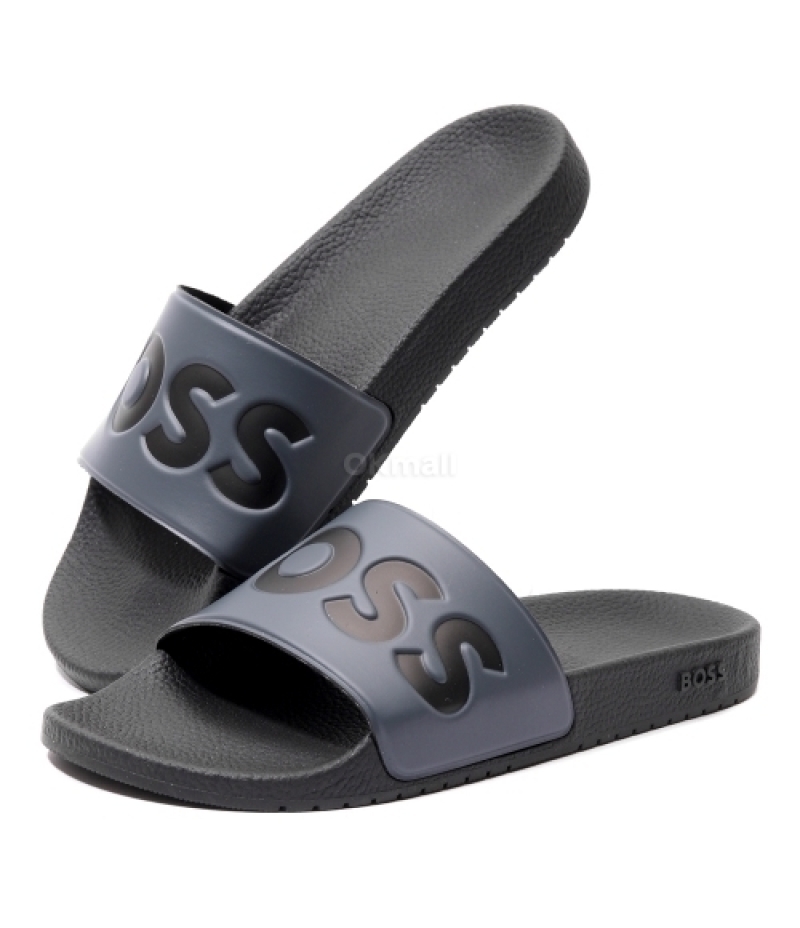 HUGO BOSS｜SLIPPERS (Italian-made slides with large logo