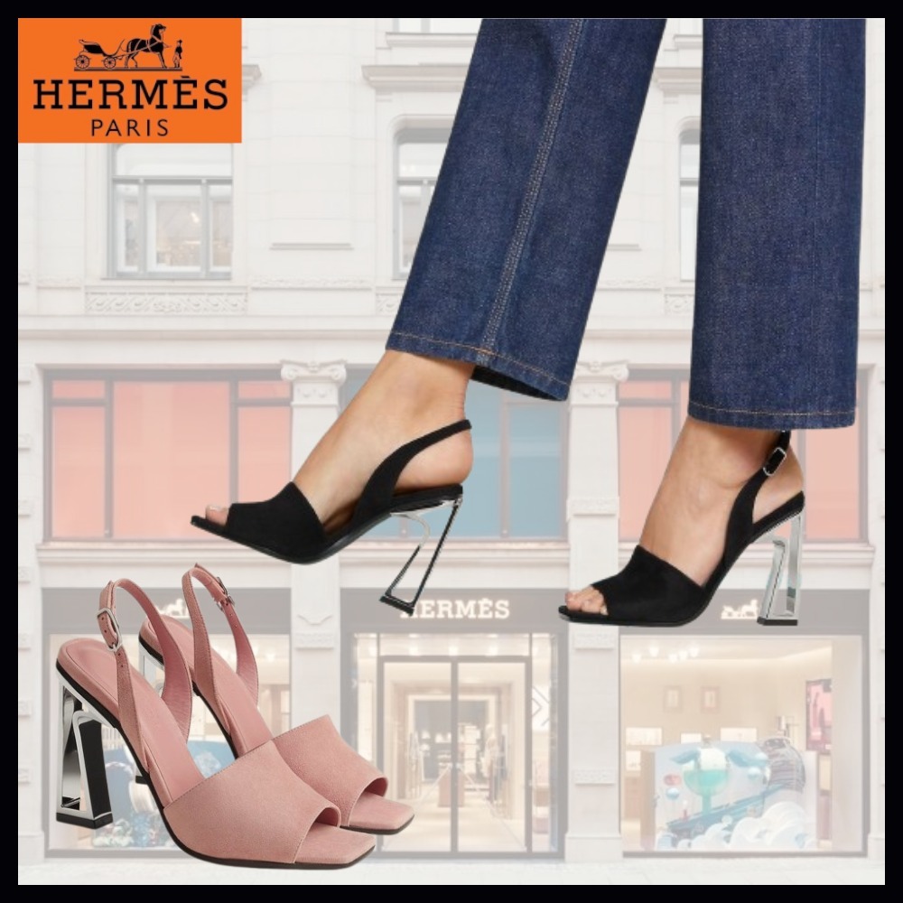 【上品な足元に♪】HERMES サンダル クリスタル 105
