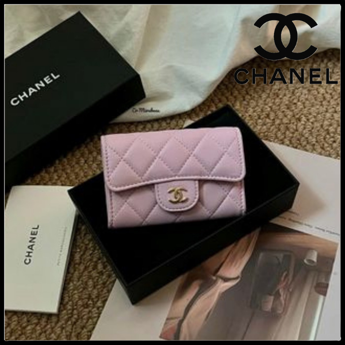 【新作25P♡】CHANEL 春色 フラップ カード ケース