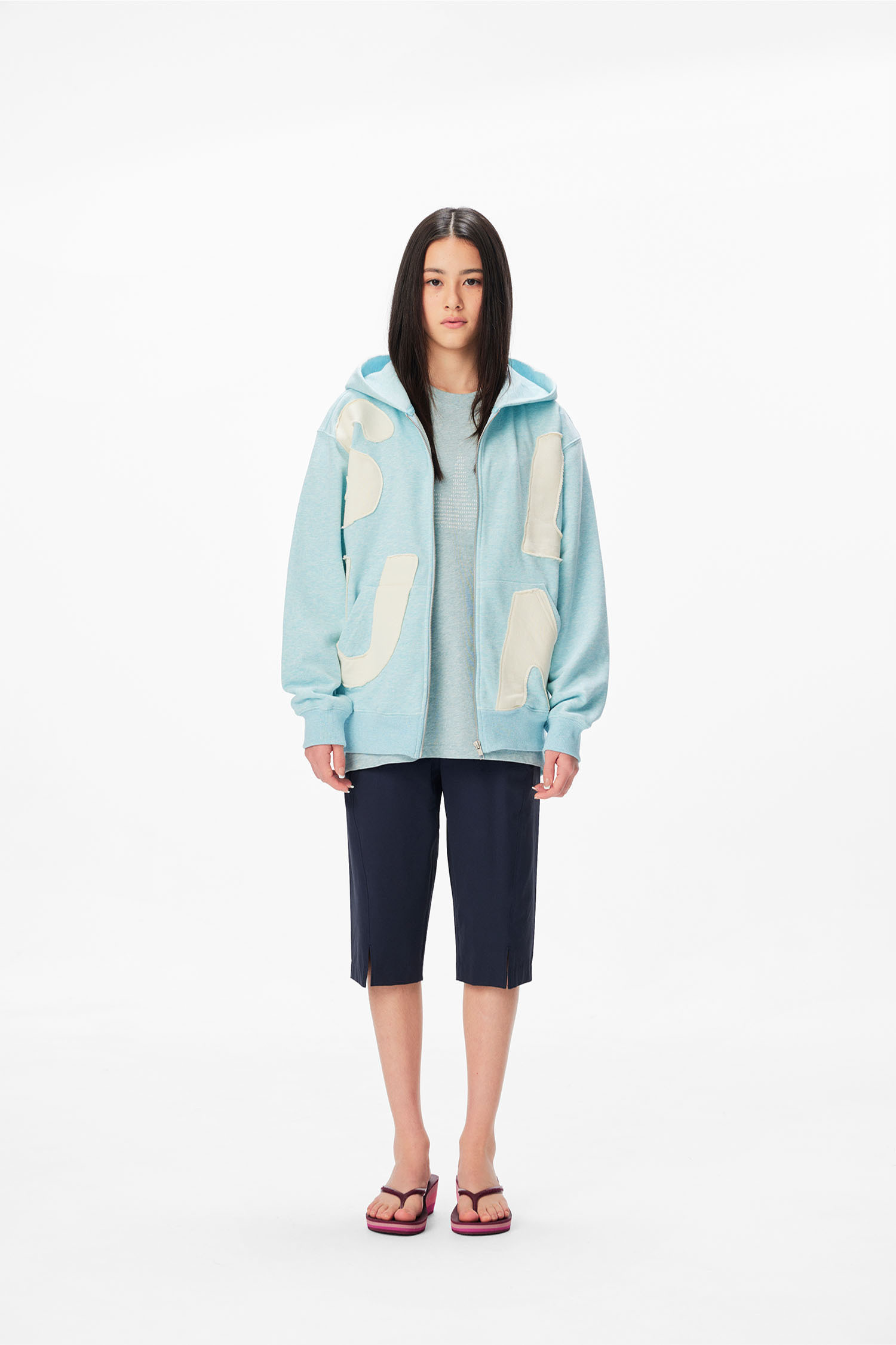 《SUNLOVE》 Capital Zip Up Hoodie Navy