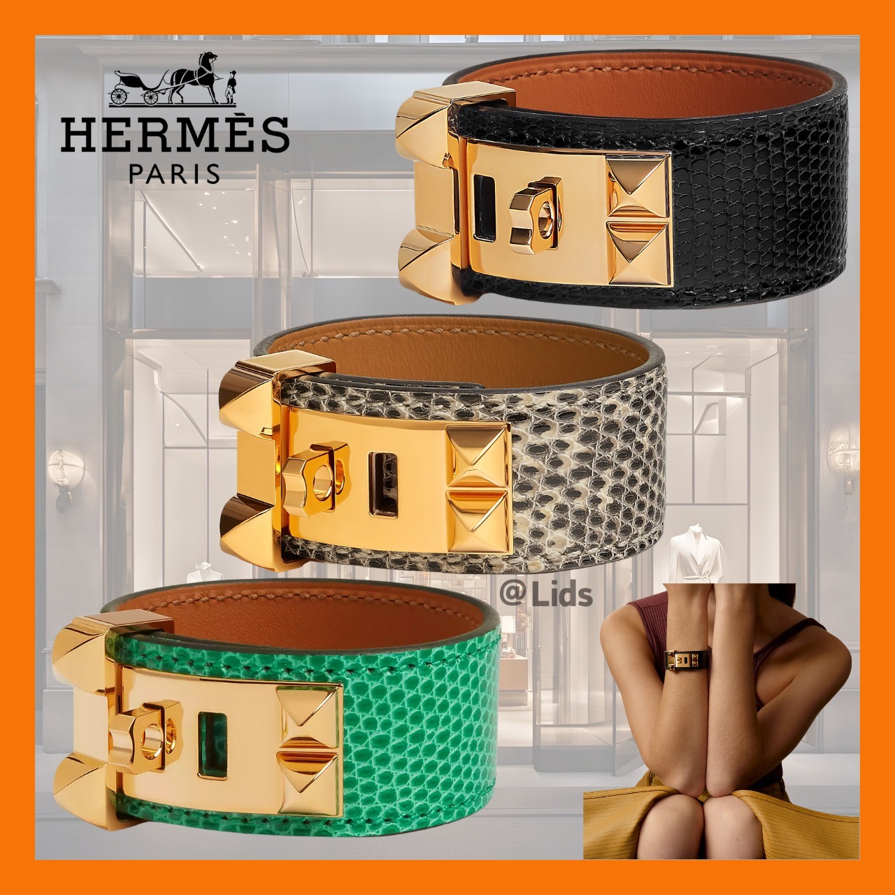 【上質で上級の煌き】HERMES ブレスレット 《コリエドシアン》24