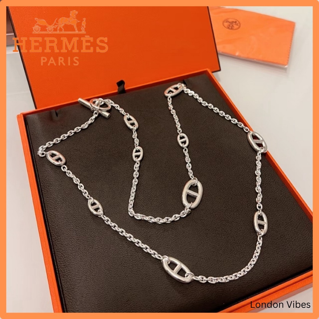 入手困難 HERMES ファランドールロングネックレス 80