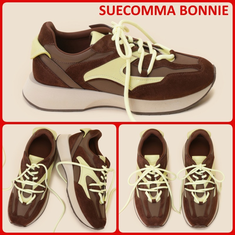 厚底スニーカー★SUECOMMA BONNIE★Patch detail sneakers brown