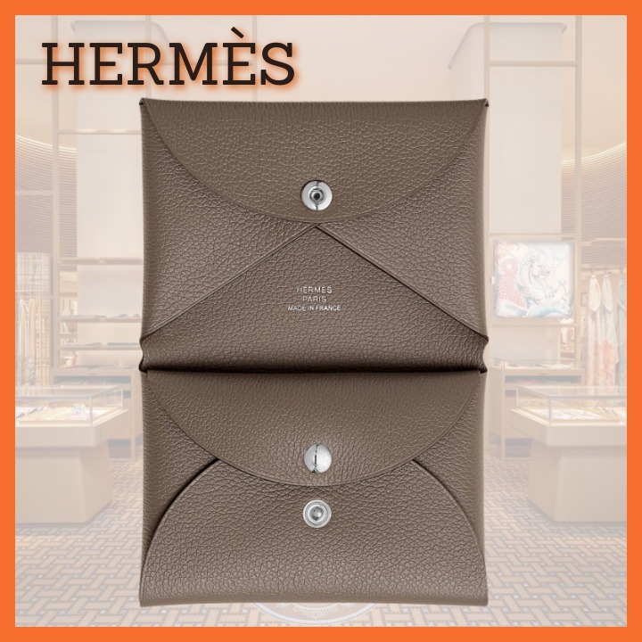 人気カラー♡【HERMES】カルヴィデュオ Calvi Duo ミニ財布