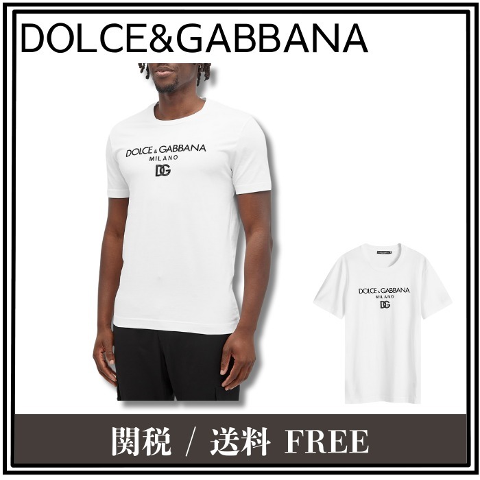 【話題】Dolce & Gabbana ロゴ クルーネック Tシャツ