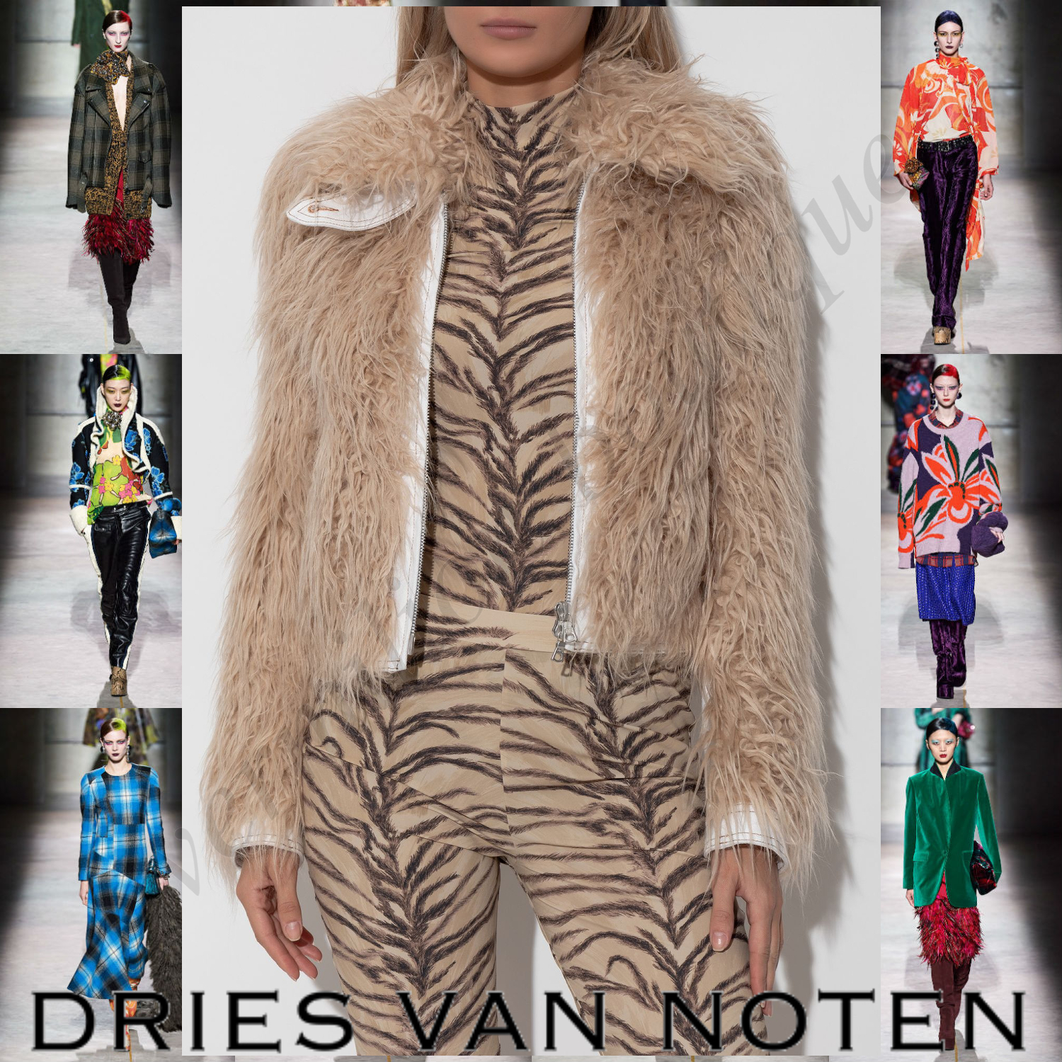 Dries Van Noten フェイクシアリング ジャケット ベージュ