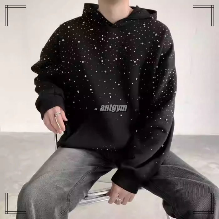 スパンコール プルオーバーフーディ M〜2XL