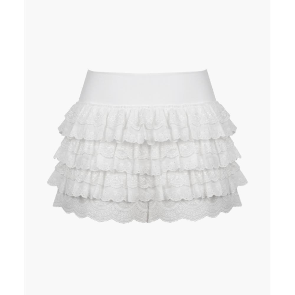 ◇ROUGHNECK◇ Lace Tutu Pants Skirt White