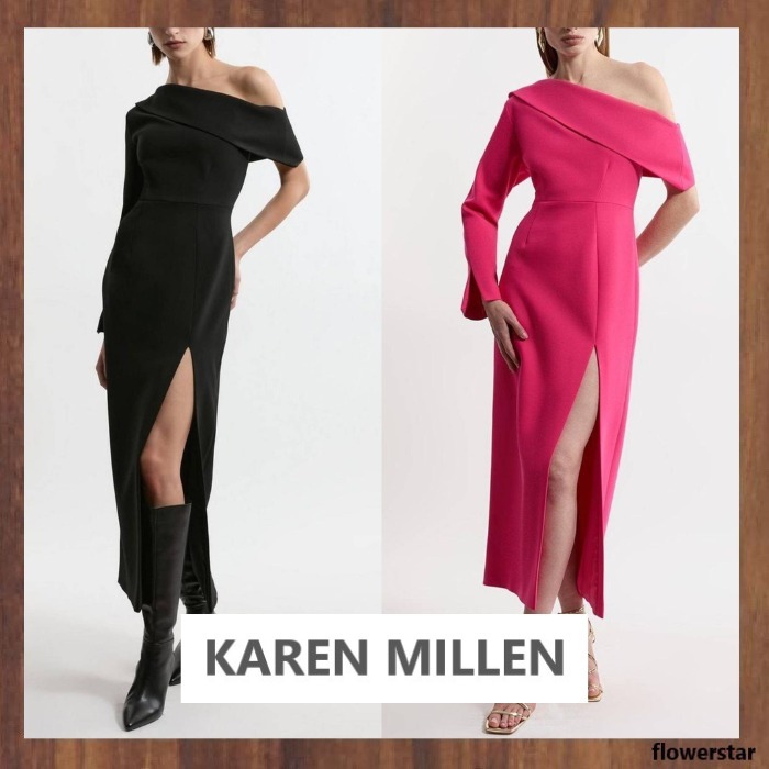 【KAREN MILLEN】オープンネック テーラード ドレス（送料込み)