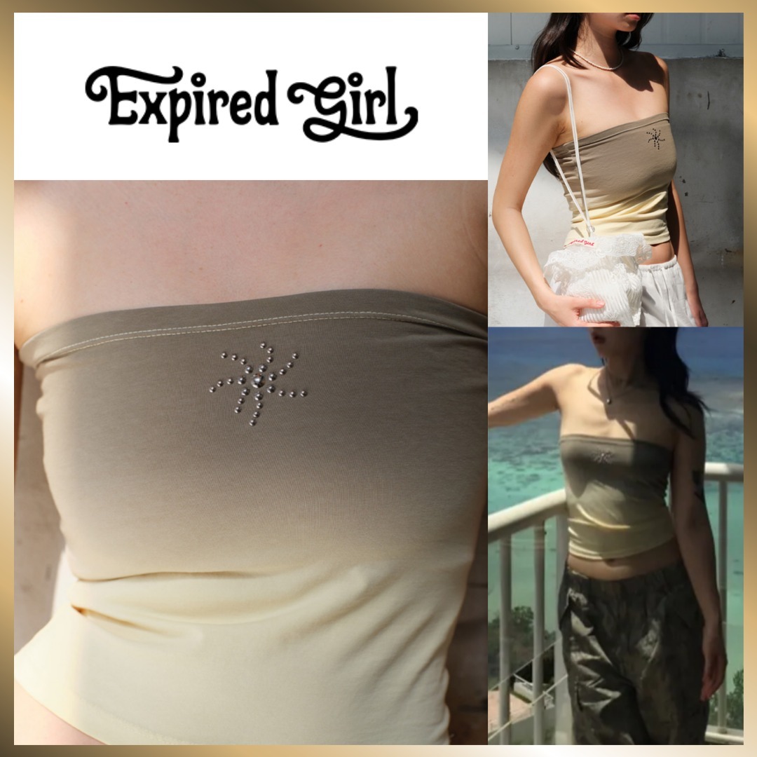 ◇EXPIRED GIRL◇ Sunset Tube Top SAND