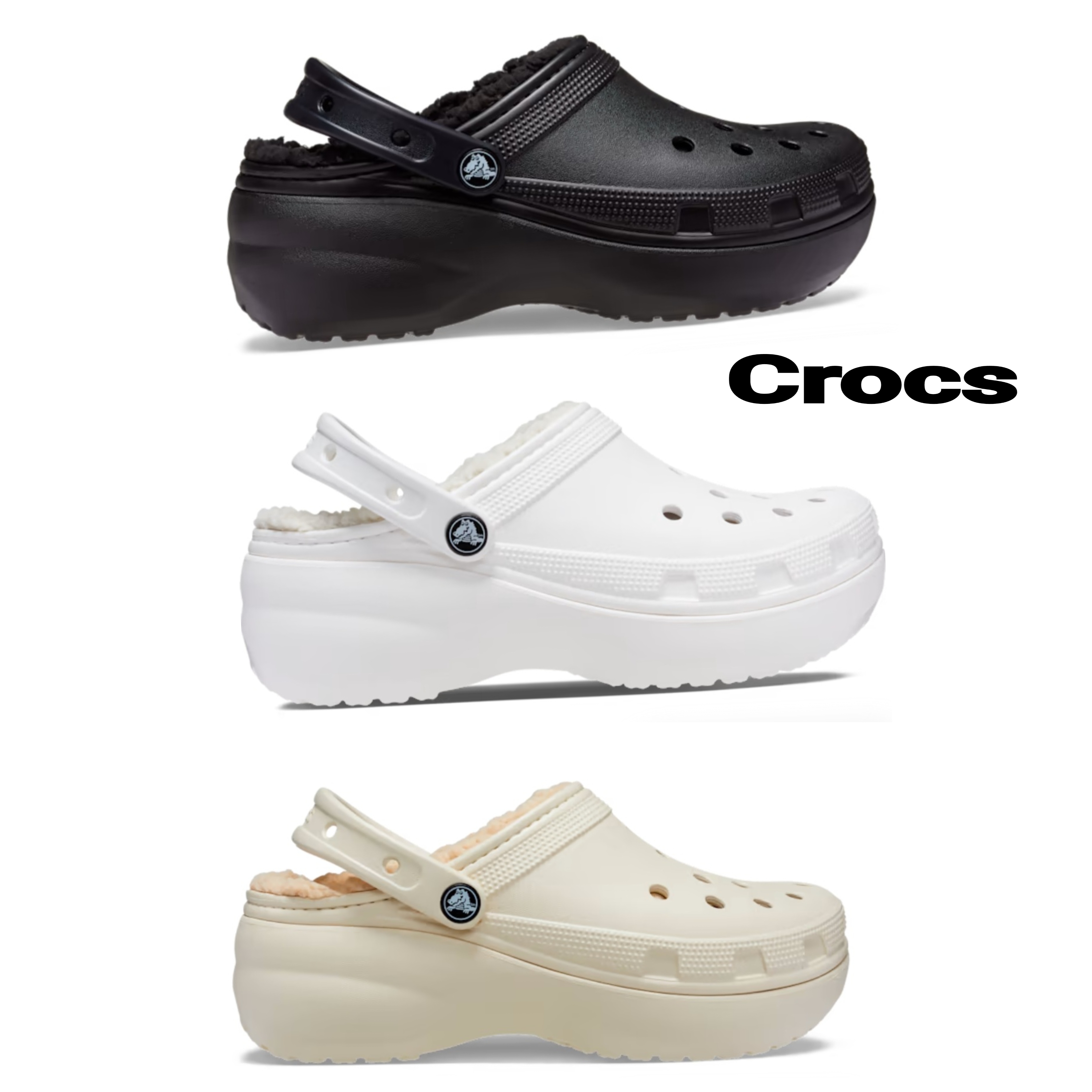 【CROCS】Classic Platform Lined Clog☆裏ボア付き☆
