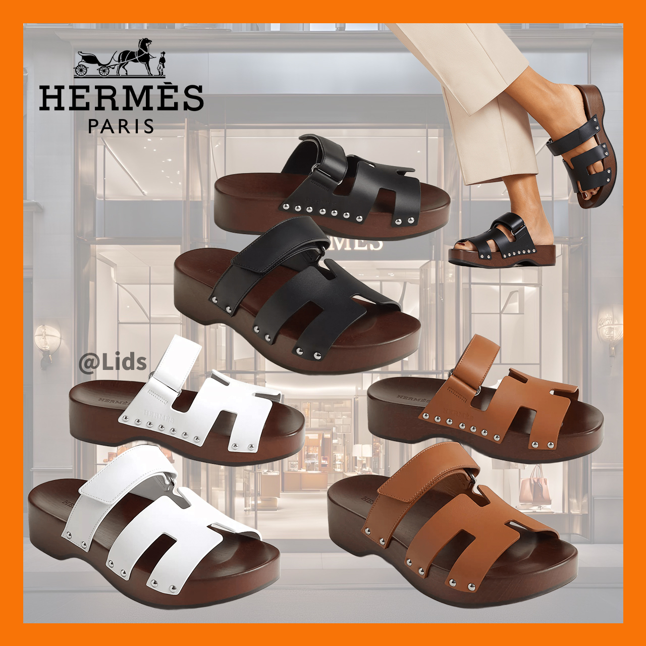 【カジュアルの中に高級感を】HERMES サンダル 《コス》