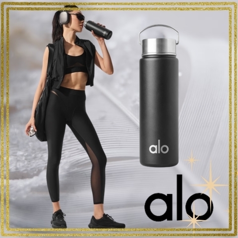 海外セレブ愛用【Alo Yoga 】ロゴ入り ウォーターボトル alo yoga】アロ ウォーターボトル 海外セレブ愛用