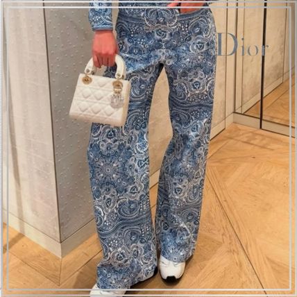 【パステルブルーのロゴは可愛い♡】Dior  フレアパンツ パステルブルーのロゴは可愛い♡】Dior フレアパンツ