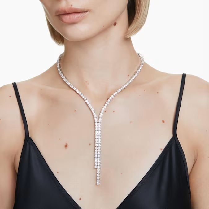 SWAROVSKIスワロフスキーMatrix Tennisネックレス追跡送料関税込 Matrix Tennis ネックレス, ラウンドカット, ミディアム