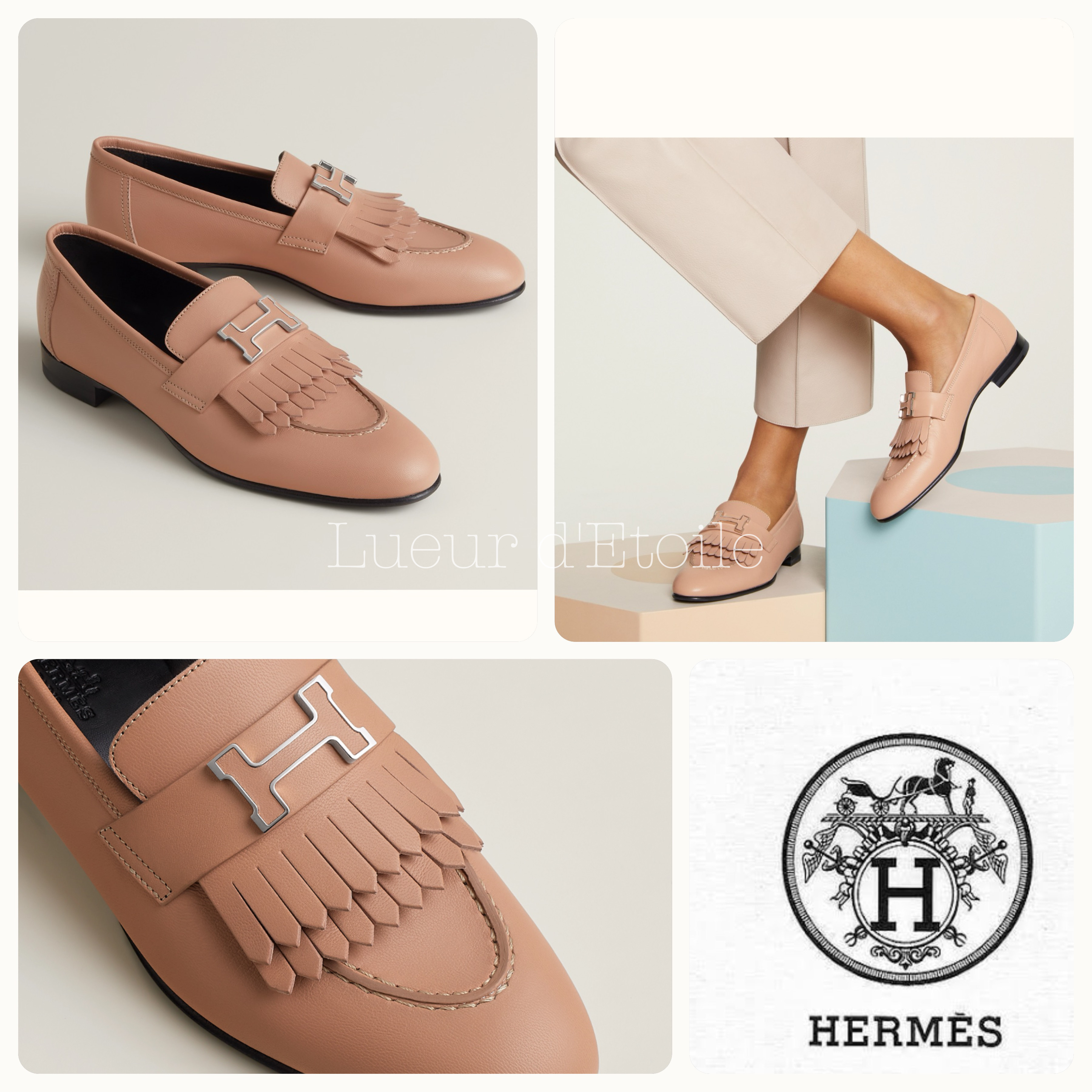 【入学式にも♡】HERMES モカシン《ロワイヤル》ピンク