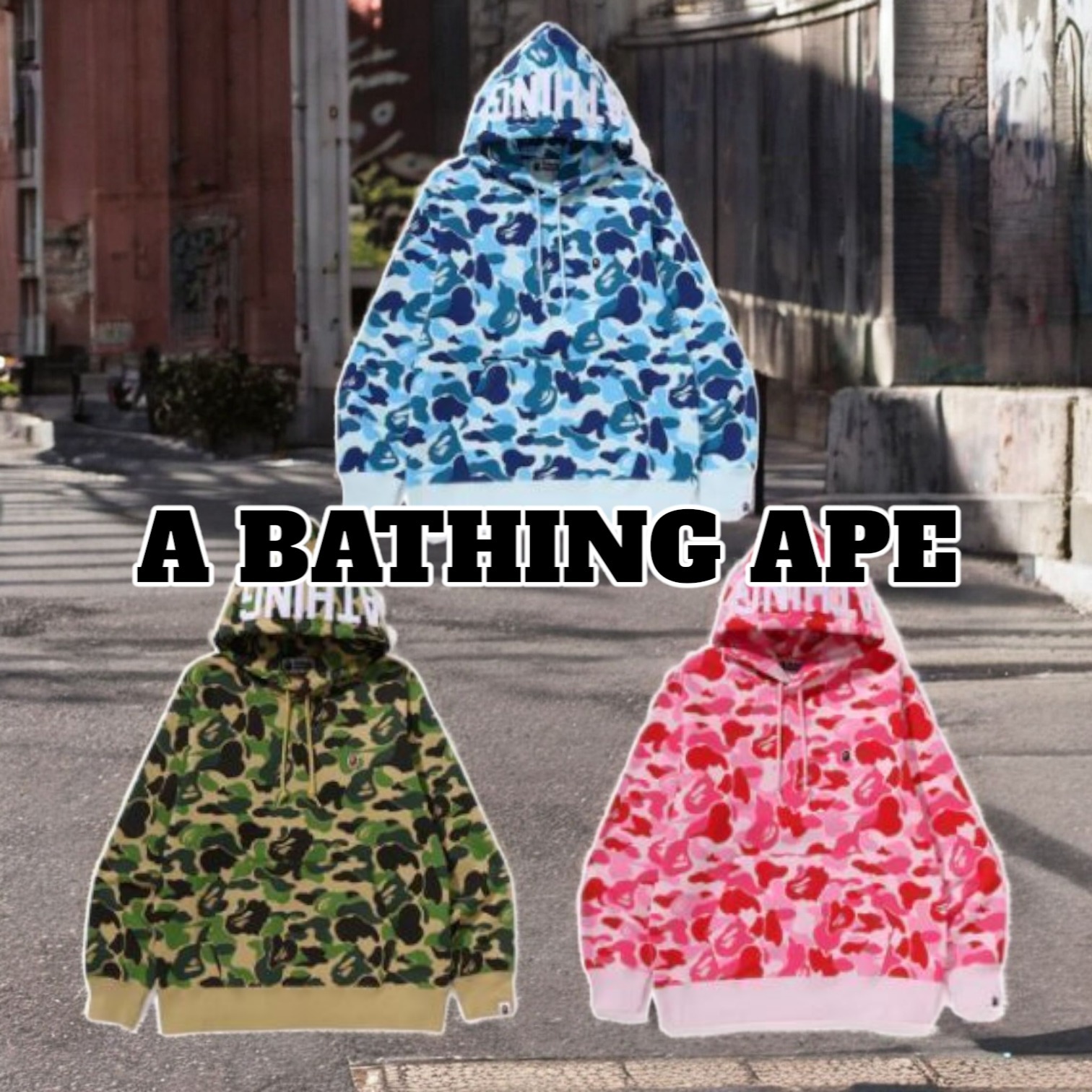 【A BATHING APE】人気カラバリ豊富☆ABC CAMO PULLOVER HOODIE