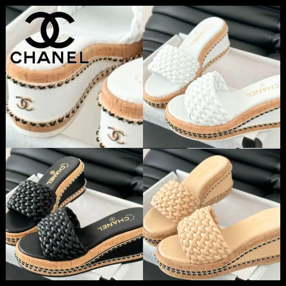 【厚底！スタイルアップ】CHANEL ミュール サンダル