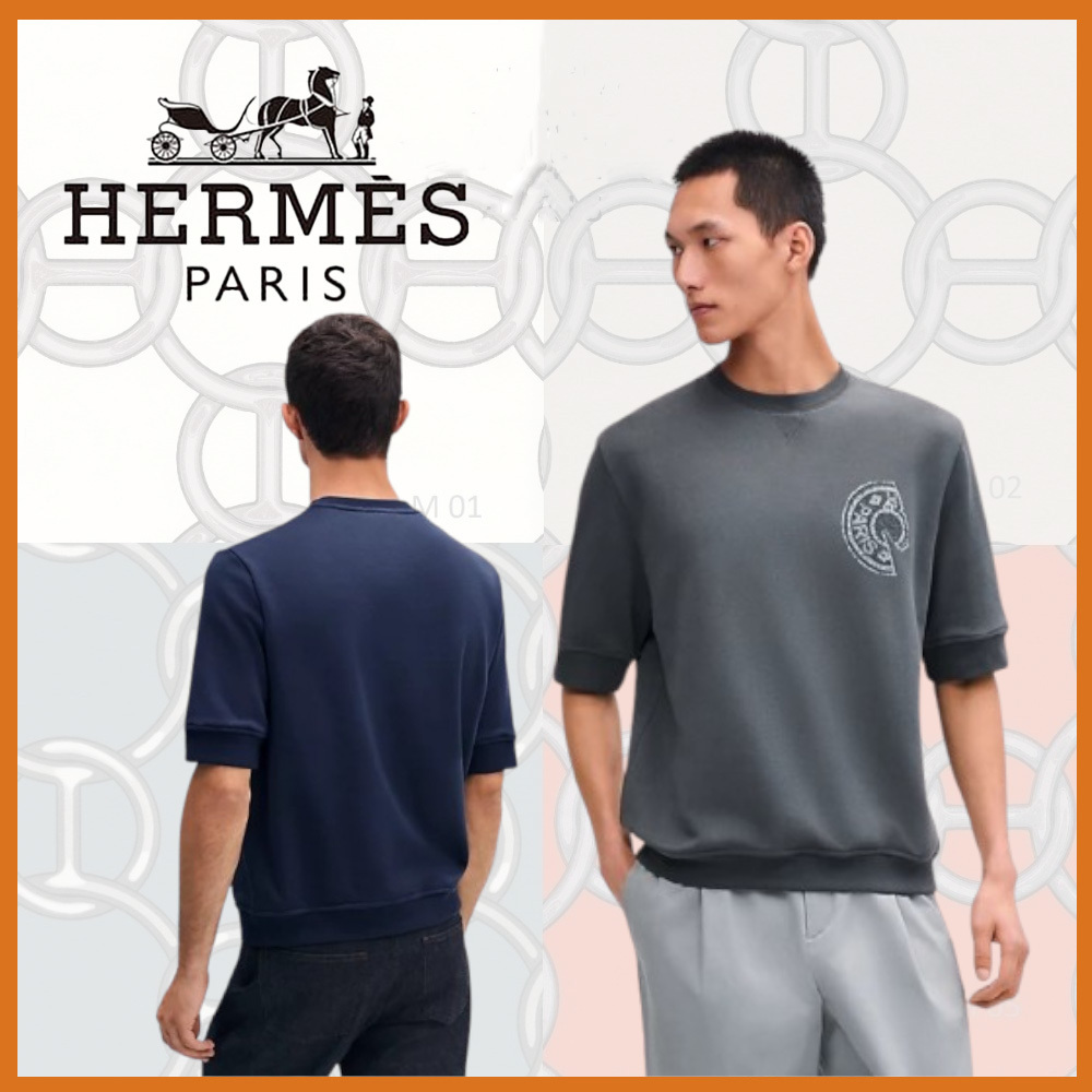【 Clou de Selle の刺繍パッチがポイント☆】HERMES Tシャツ