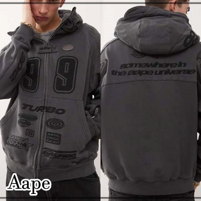 【AAPE】レーシング ロゴ パーカー ※送関込