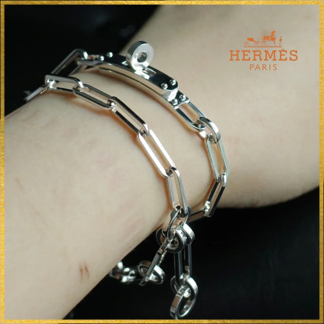 【希少】◆HERMES◆ ケリーチェーンブレスレット