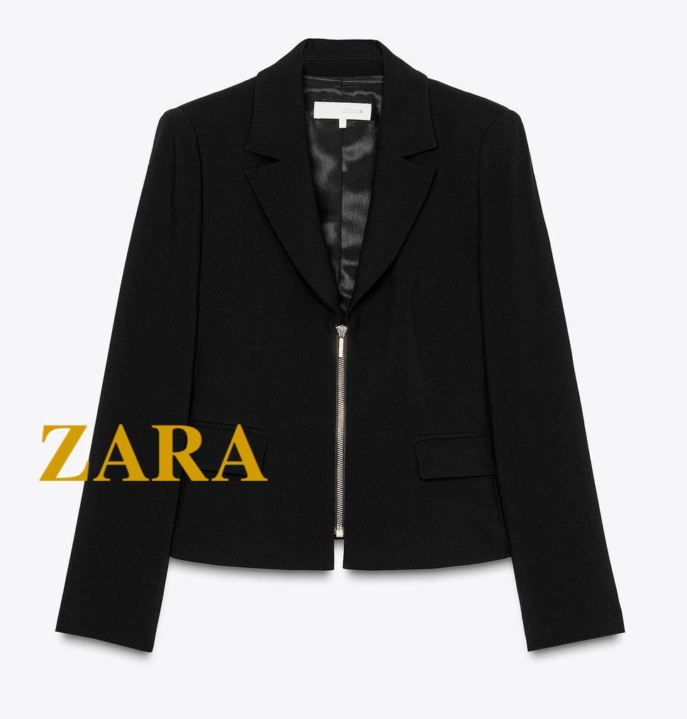 ☆ドイツ発*ZARA*新作*ジップアップブレザー/BLACK☆