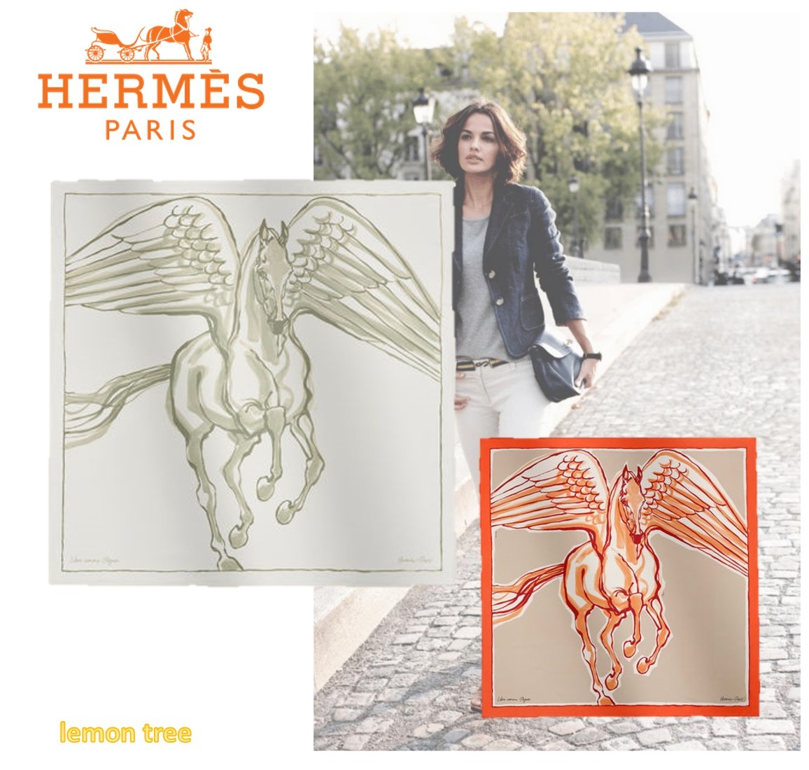 HERMES スカーフ カレ90 コーデのポイントに