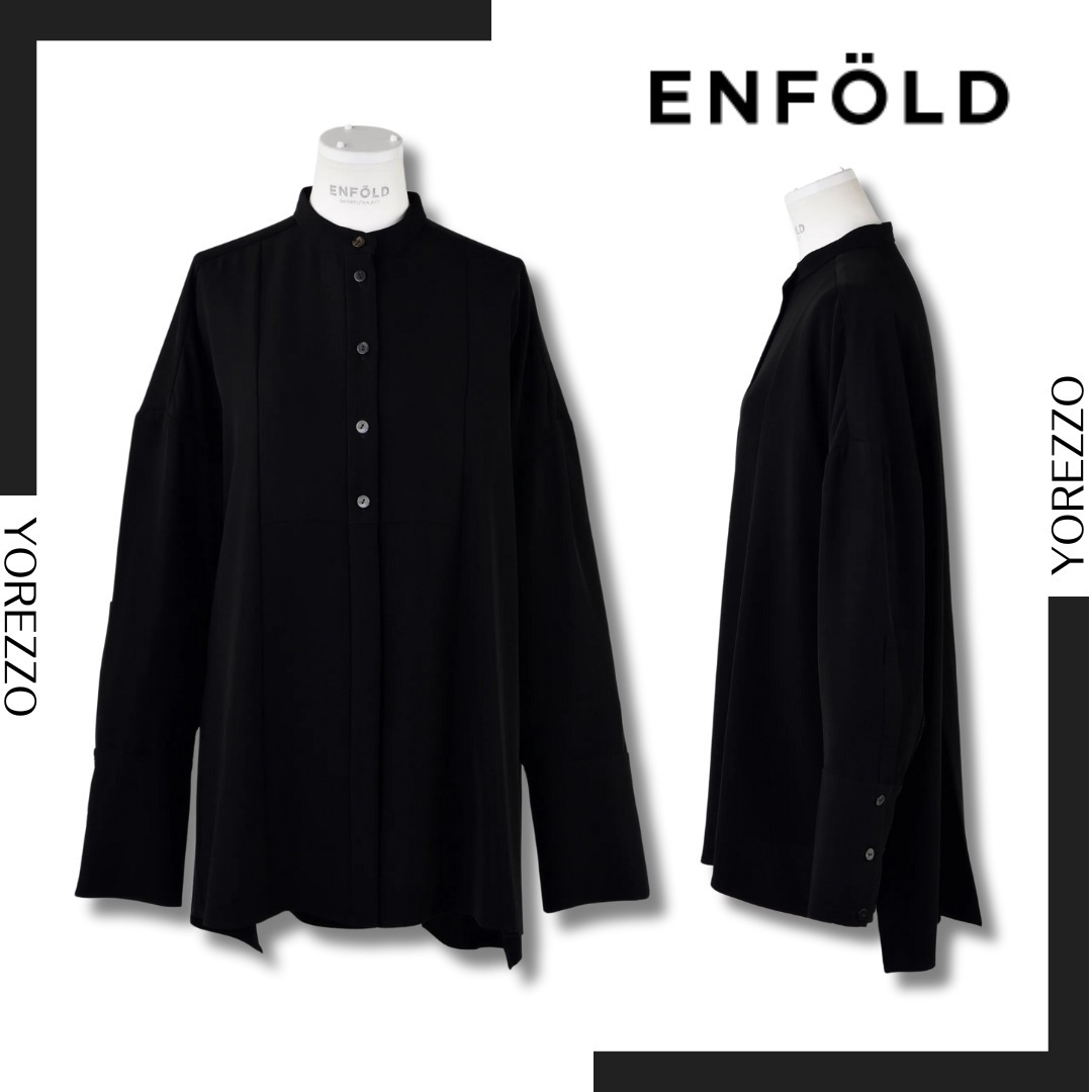 エンフォルド SLIT SHIRT BLOUSE ブラック