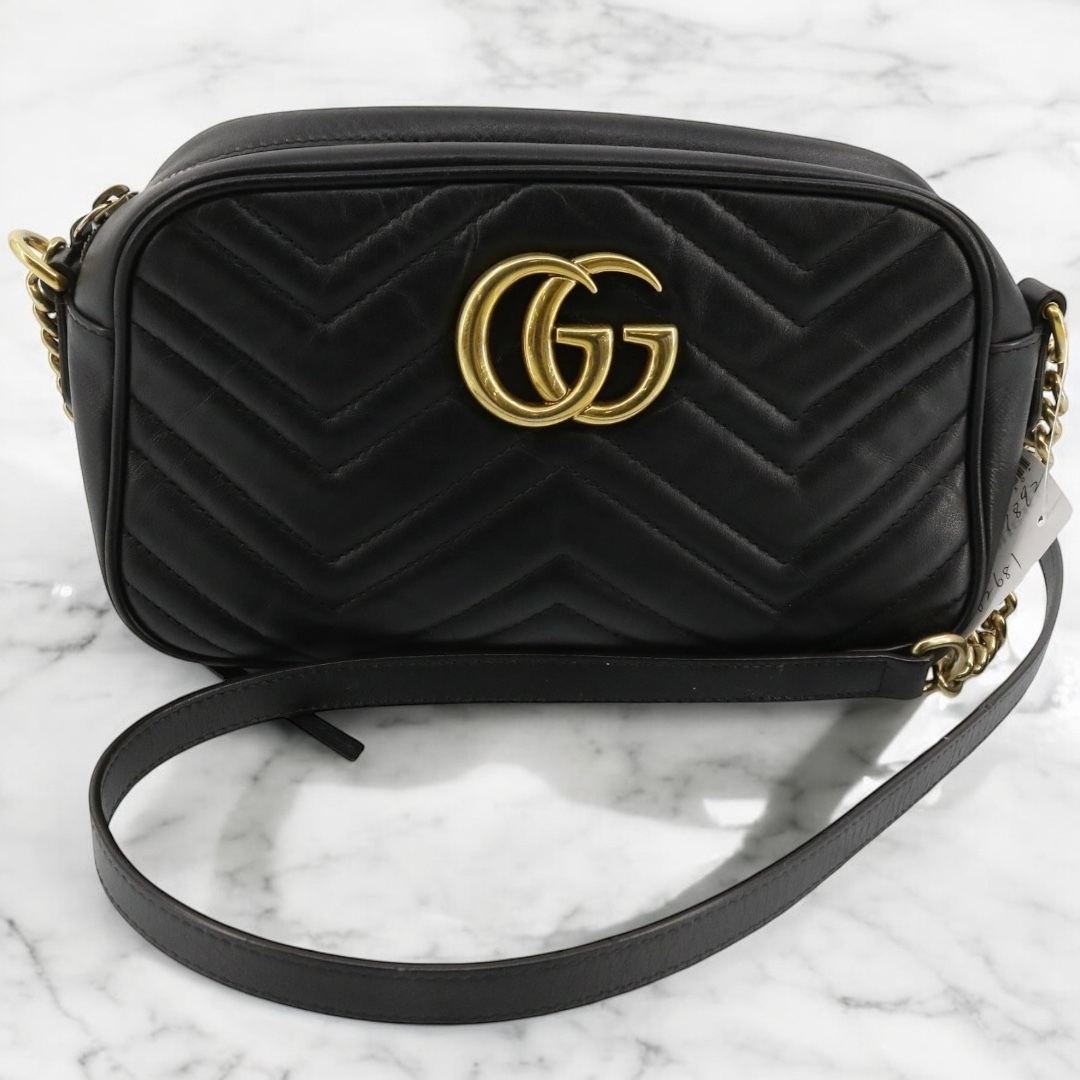 【VINTAGE】GUCCI GGマーモント チェーンバッグ