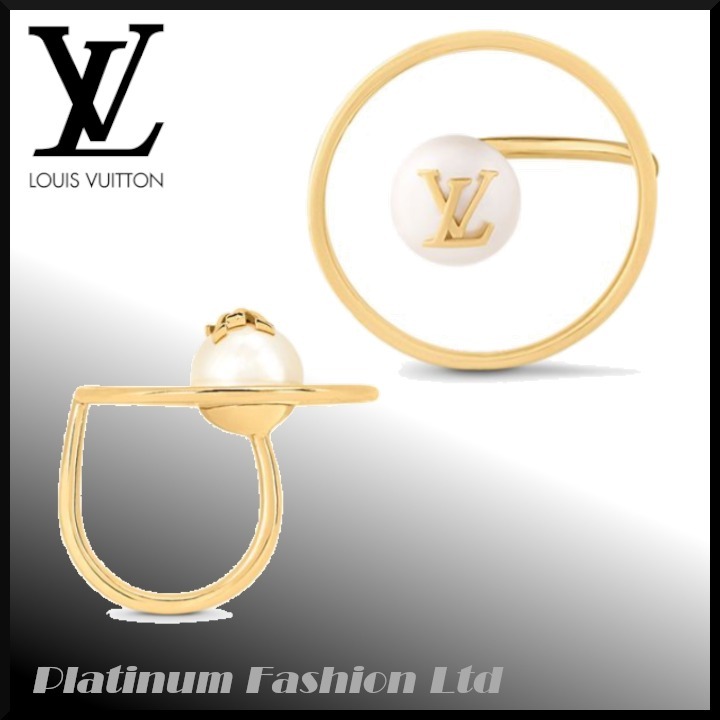 海外限定品◆関税なし【LOUIS VUITTON】ring・LV eclipse pearl