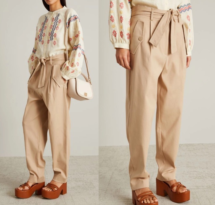 DT♪ OCCHIO ベルト付きキャロットパンツ 関税込