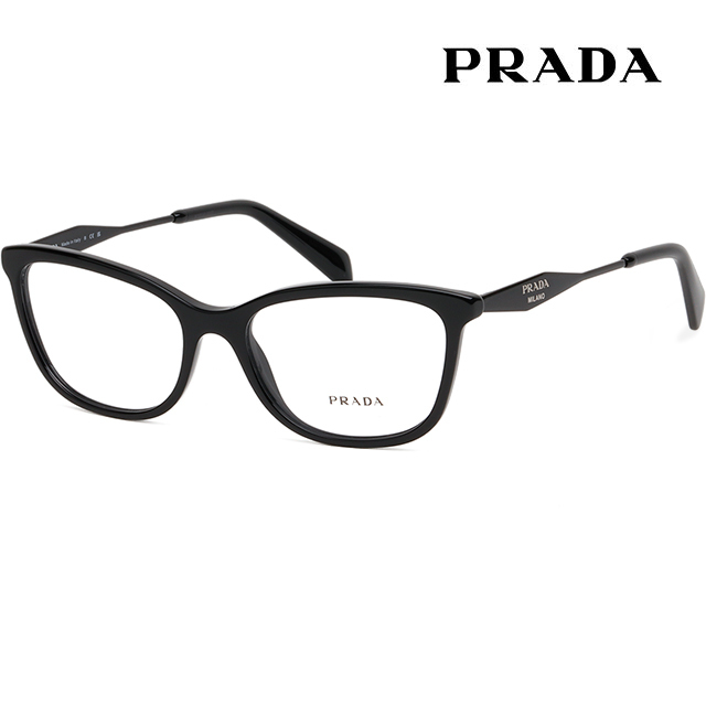 メガネ Prada Eyeglasses Frame VPR02Y 07E1O1 Black Acetate