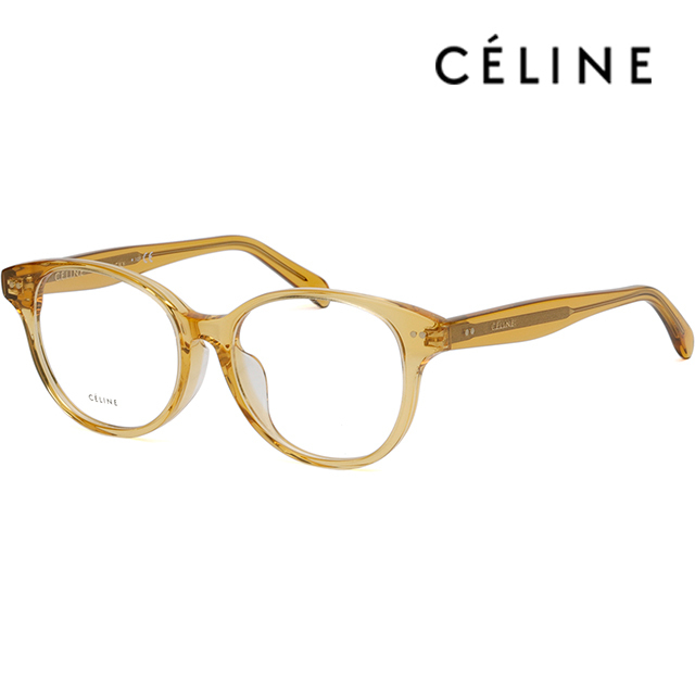 メガネ Celine CL50007F 039 Yellow Transparent Round Frames