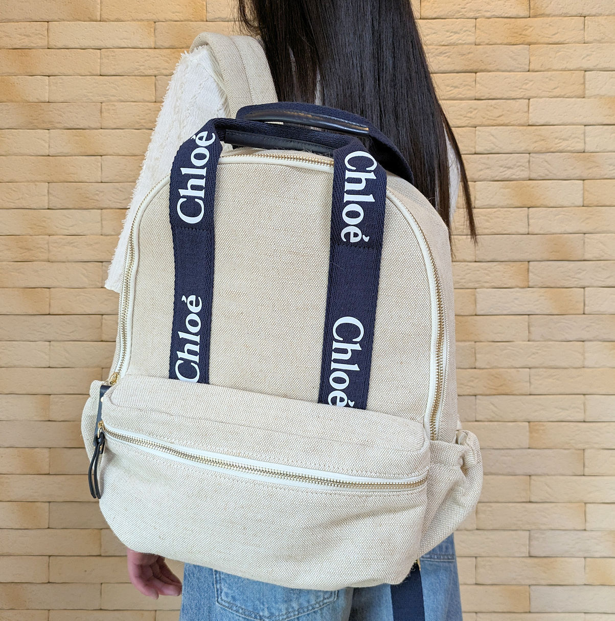 大人もOK！Chloe / クロエ ロゴ バックパック ◇国内発送