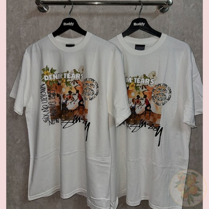 完売間近！【Denim Tears x Stussy】 アーティスト T-shirt