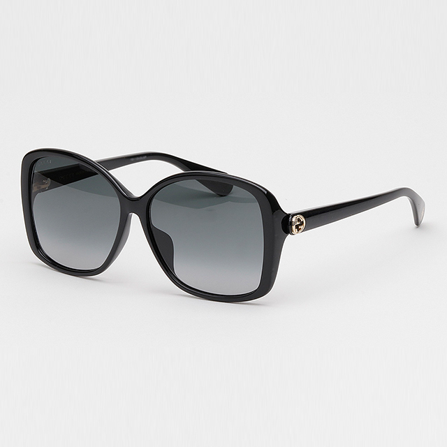 サングラス Gucci Sunglasses GG0950SA 001 Black Horn Asian Fit