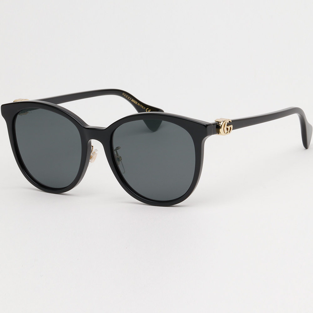 サングラス Gucci Sunglasses GG1180SK 002 Black Double G Asian Fit