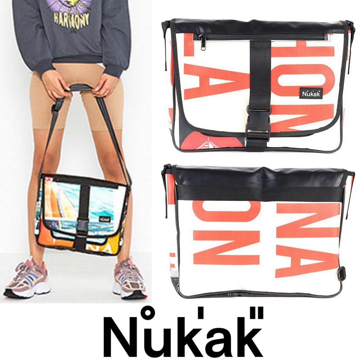 SALE◆Nukak【Frodo M】バルセロナ限定メッセンジャーバッグ◆RD