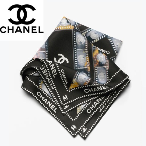 **レトロなフィルム柄♡**【CHANEL】 スカーフ シルク