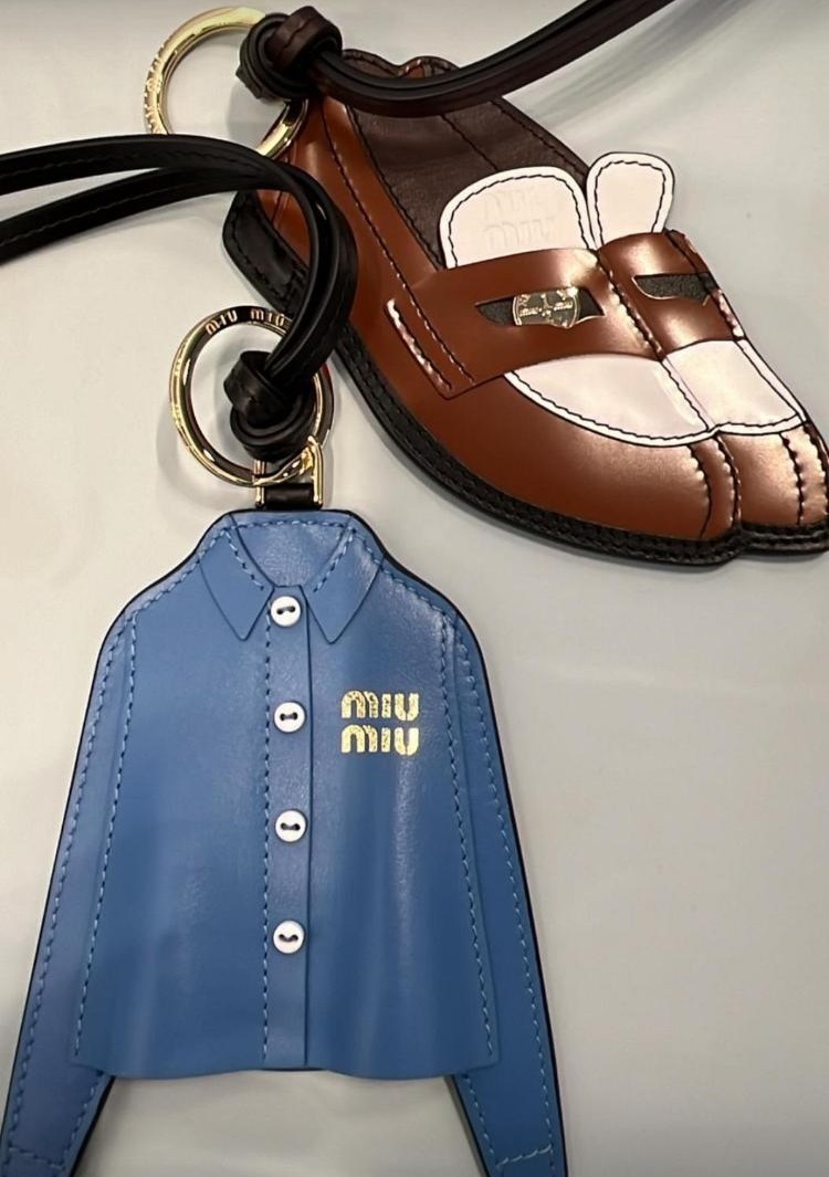 バッグチャーム MIU MIU 5TL532_2CUL_F031W TRICK LEATHER KEYRING