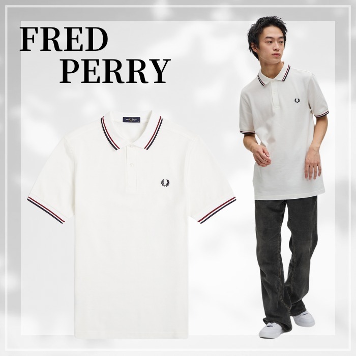 FRED PERRY The Fred Perry Shirt - M3600 SNOW WHITE / RED
