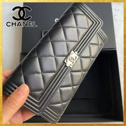 楽天市場】シャネル 長財布 CHANEL ボーイシャネル ラウンド