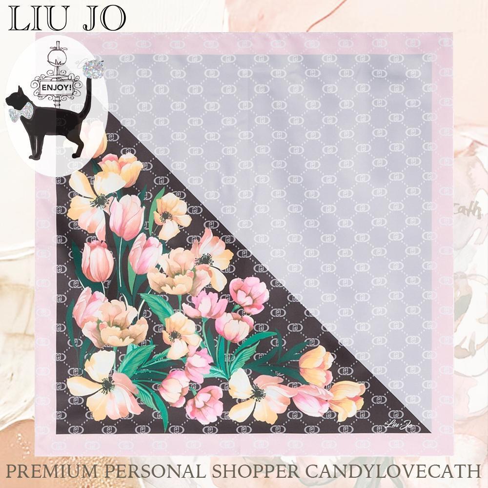スカーフ LIU JO FLORAL CORNER FOULARD