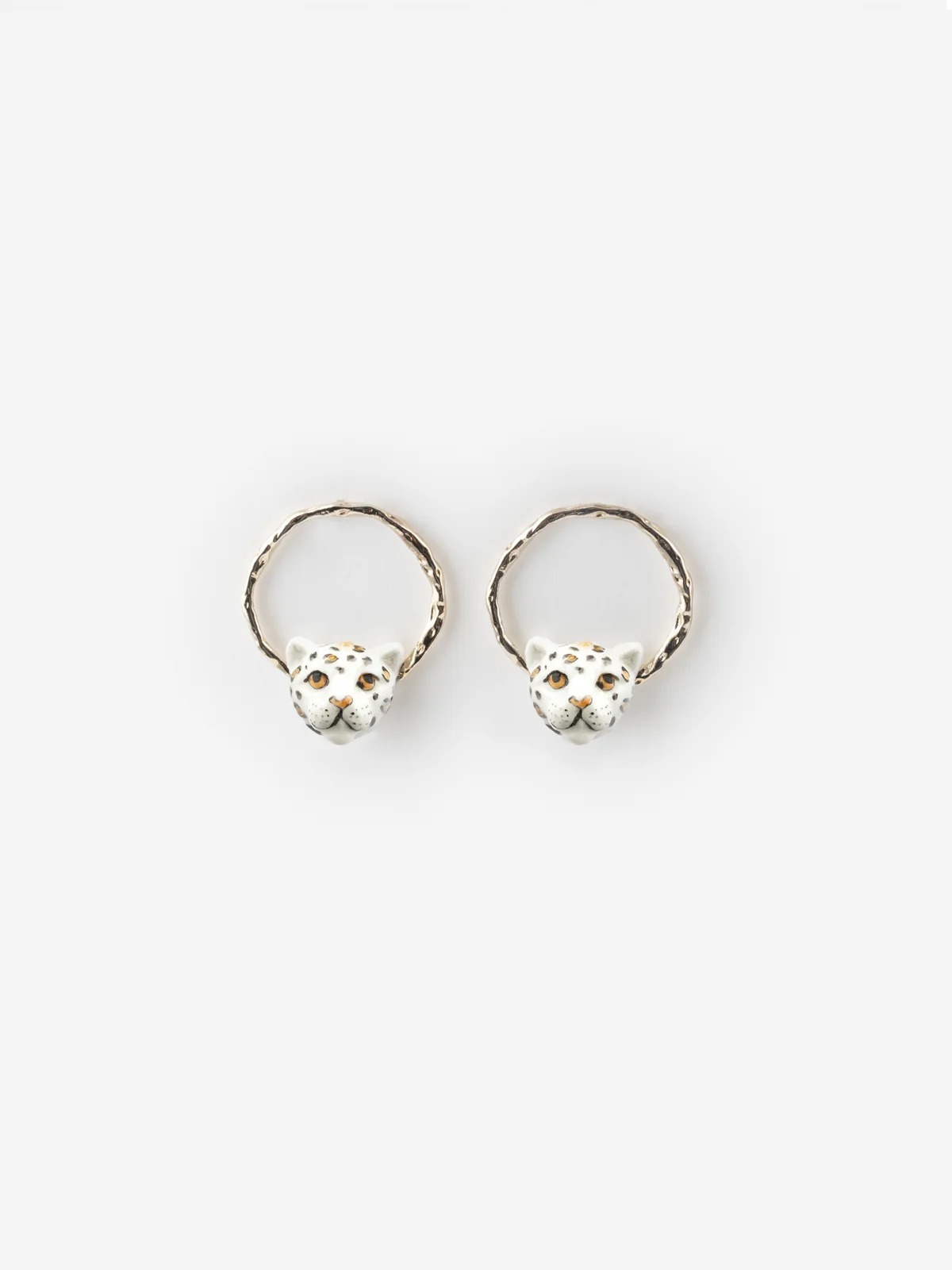 Nach(ナッシュ) leopard blanc ピアス