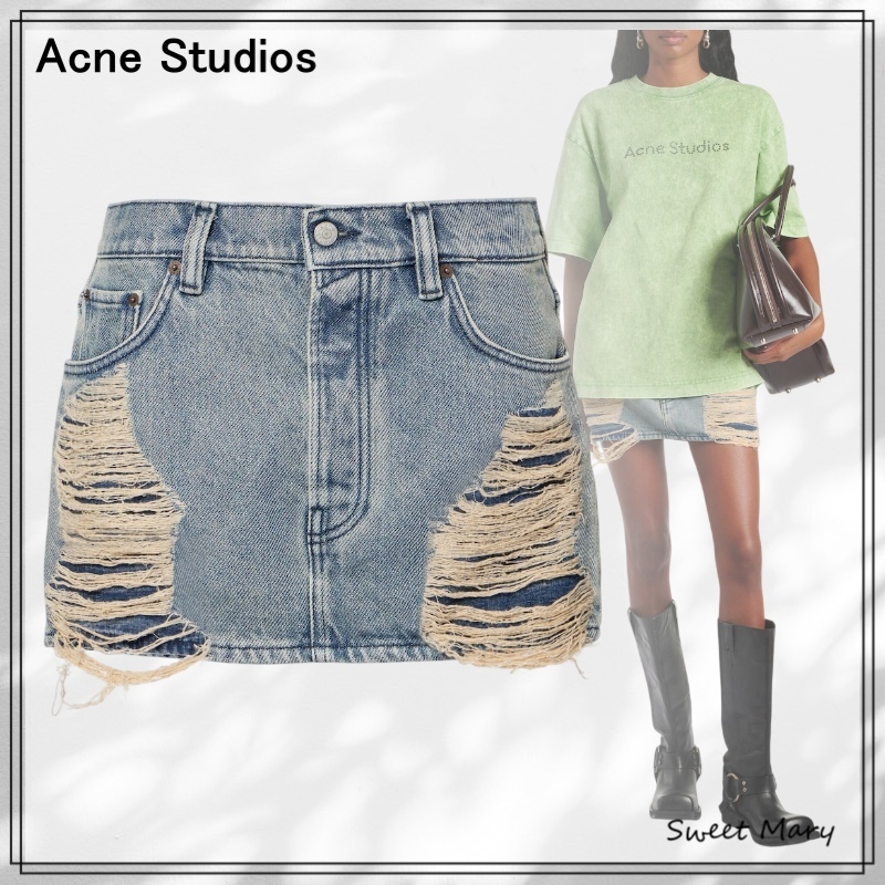 ACNE STUDIOS☆マカリア ダメージデニム スカート♪【送料込】
